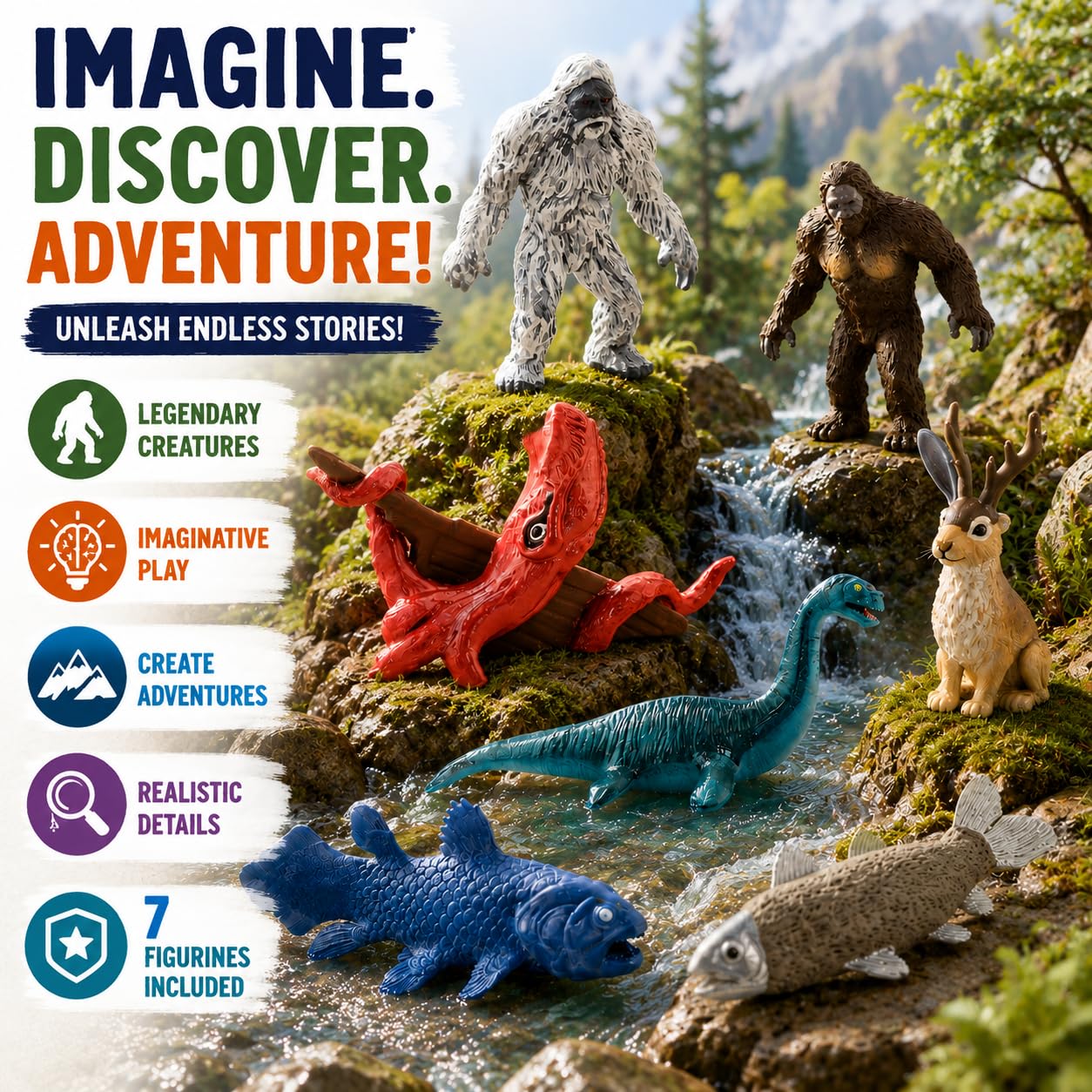 Amazon.com: Safari Ltd. Cryptozoology Designer TOOB - 7 Figurines